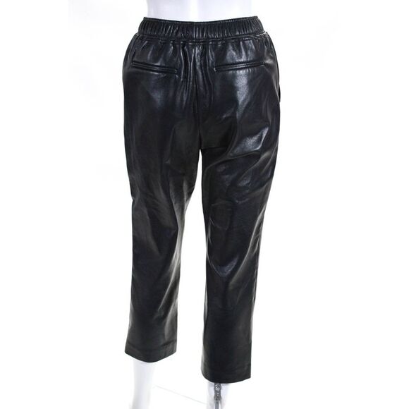 R Label The Reset Womens Faux Leather Slim Leg Pants Black Size Small - Picture 3 of 6